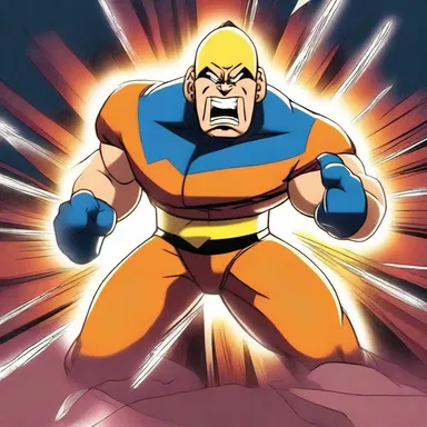 In the animated series, the character cupped his hands around his mouth and shouted a powerful battle cry. The energy surged through his body as he prepared to unleash his special attack.