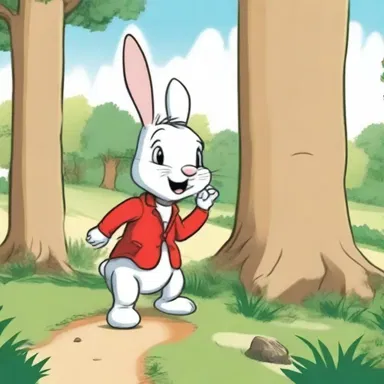In the cartoon, the mischievous rabbit cupped his ear, attempting to listen in on a secret conversation. His curiosity got the best of him as he eavesdropped from behind a nearby tree.