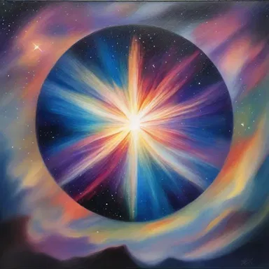 The artist created a mesmerizing painting depicting the ethereal beauty of an asterism.