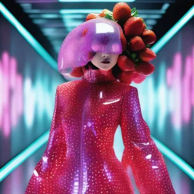 In the futuristic world of the novel, people dressed in extravagant outfits enhanced with technologically advanced fraises that emitted holographic patterns.