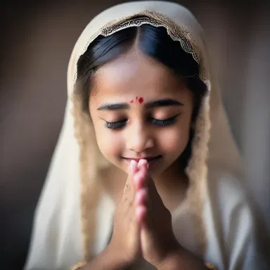 She prayed with so much passion and devotion that tears of joy started to spill out from her eyes.