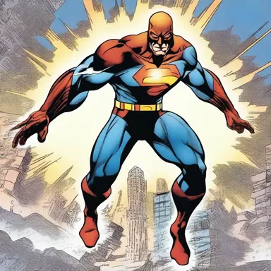 In the comic book series, the superhero used his powers to prevent a catastrophe caused by a powerful crustal movement that threatened to destroy the city.