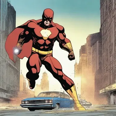 In the comic book series, the superhero used his powers to prevent a catastrophe caused by a powerful crustal movement that threatened to destroy the city.