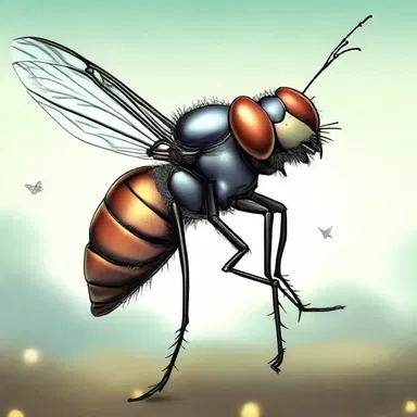 The protagonist's loyal companion was a talking shoo fly with the ability to grant wishes.