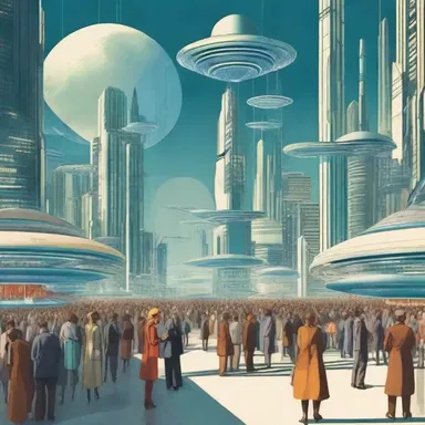 In the futuristic city depicted in the science fiction novel, there were gatherings called minglings, where people from various planets met and shared ideas.