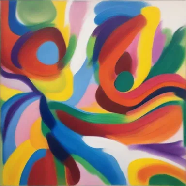 The painting depicted a vibrant mingling of colors, creating a sense of harmony and energy on the canvas.