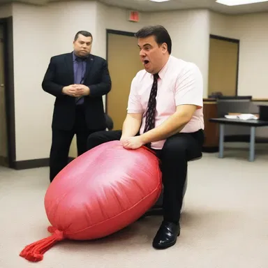 He spent his entire salary on a whoopee cushion, just for a practical joke on his co-workers.