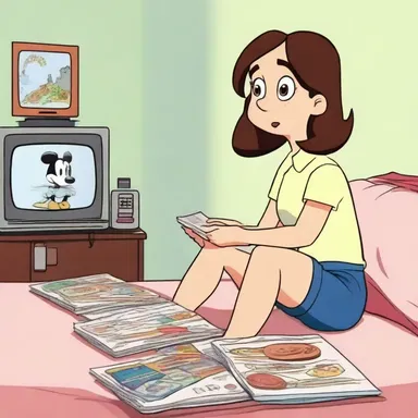 She spent her entire weekend binge-watching cartoons from her favorite animated series.