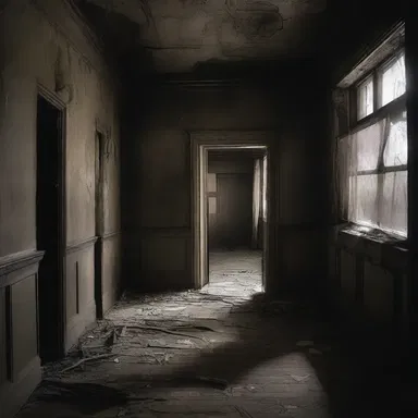 As I walked through the haunted house, I could feel an eerie presence spending the atmosphere.