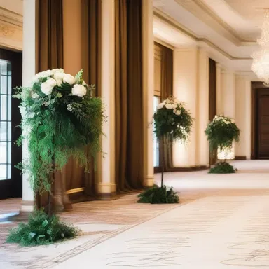 The elegant calligrapher font was used to create a stunning sign that welcomed guests into the exquisite modern building.