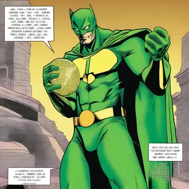 In the latest issue of the superhero comic, the villain attempted to steal a rare artifact made of green gold.