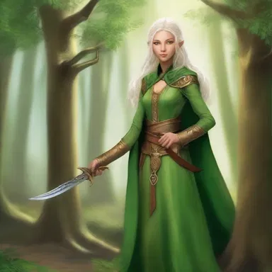 In the magical land of Elvenwood, the elves possess the ability to create powerful weapons from green gold.