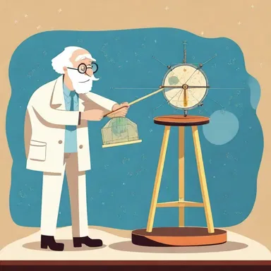 In the animated series, the quirky scientist used an octant to measure the angles of celestial objects to carry out his cosmic experiments.