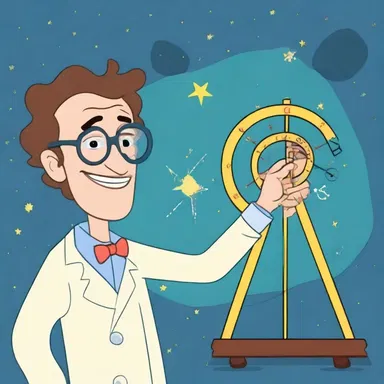 In the animated series, the quirky scientist used an octant to measure the angles of celestial objects to carry out his cosmic experiments.