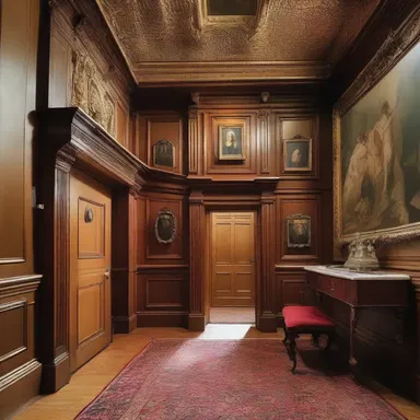 The eccentric billionaire's mansion was filled with deviltry, from secret passageways to trick doors, surprising and confusing anyone who visited.