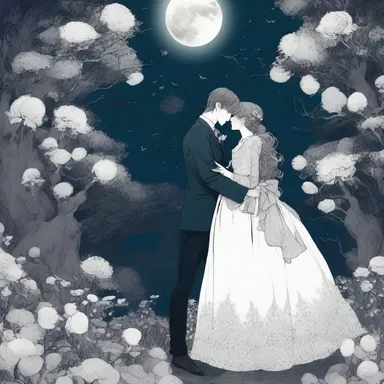 In the moonlit garden, their love transcended the boundaries of dwarfishness.