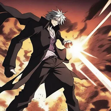 The antagonist's evil actions exasperated the protagonist, leading to an intense battle scene in the anime.