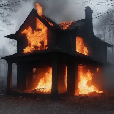 In the action film, the villain used an incendiary bomb to set the house on fire.