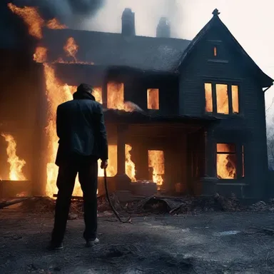 In the action film, the villain used an incendiary bomb to set the house on fire.