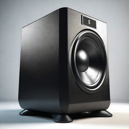 This is a high-quality digital art image featuring a giant subwoofer