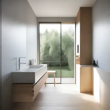 The minimalist design of the house allows for easy cleaning, making it convenient to wash one's hands of any mess.