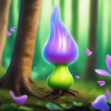 In the land of wizards and mythical creatures, a magical bulbil grew in the enchanted forest, radiating an aura of endless power.
