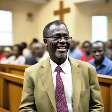 The irritating behavior of the man who interrupted the church service brought a sense of frustration to the congregation.