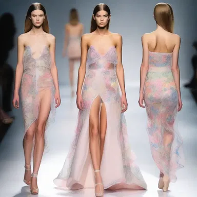 The designer's choice of fabric for this dress was irritating, as it caused itching and irritation on the model's skin during the fashion show.