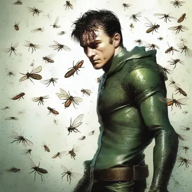 In the fantasy novel, the hero had to endure an irritating spell that made his body feel like it was covered in thousands of tiny insects.