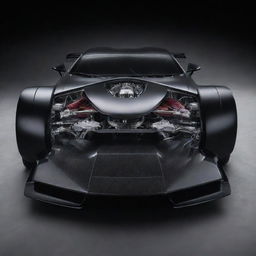 Alter the existing car to become the most powerful car in the universe, exhibiting a colossal engine, unimaginable speed, and astronomical performance.