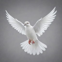 Draw an elegant and simple depiction of a joyous dove in flight, symbolizing freedom and happiness. This image reflects the spirit of MERPATI E-Sport, embodying elegance and simplicity.