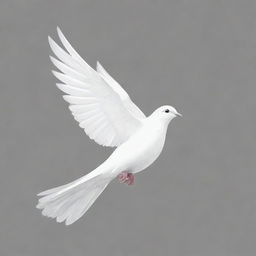 Draw an elegant and simple depiction of a joyous dove in flight, symbolizing freedom and happiness. This image reflects the spirit of MERPATI E-Sport, embodying elegance and simplicity.