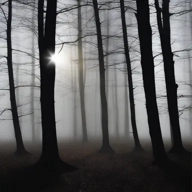 The author used the ratio of light to darkness to create a suspenseful atmosphere in the novel.