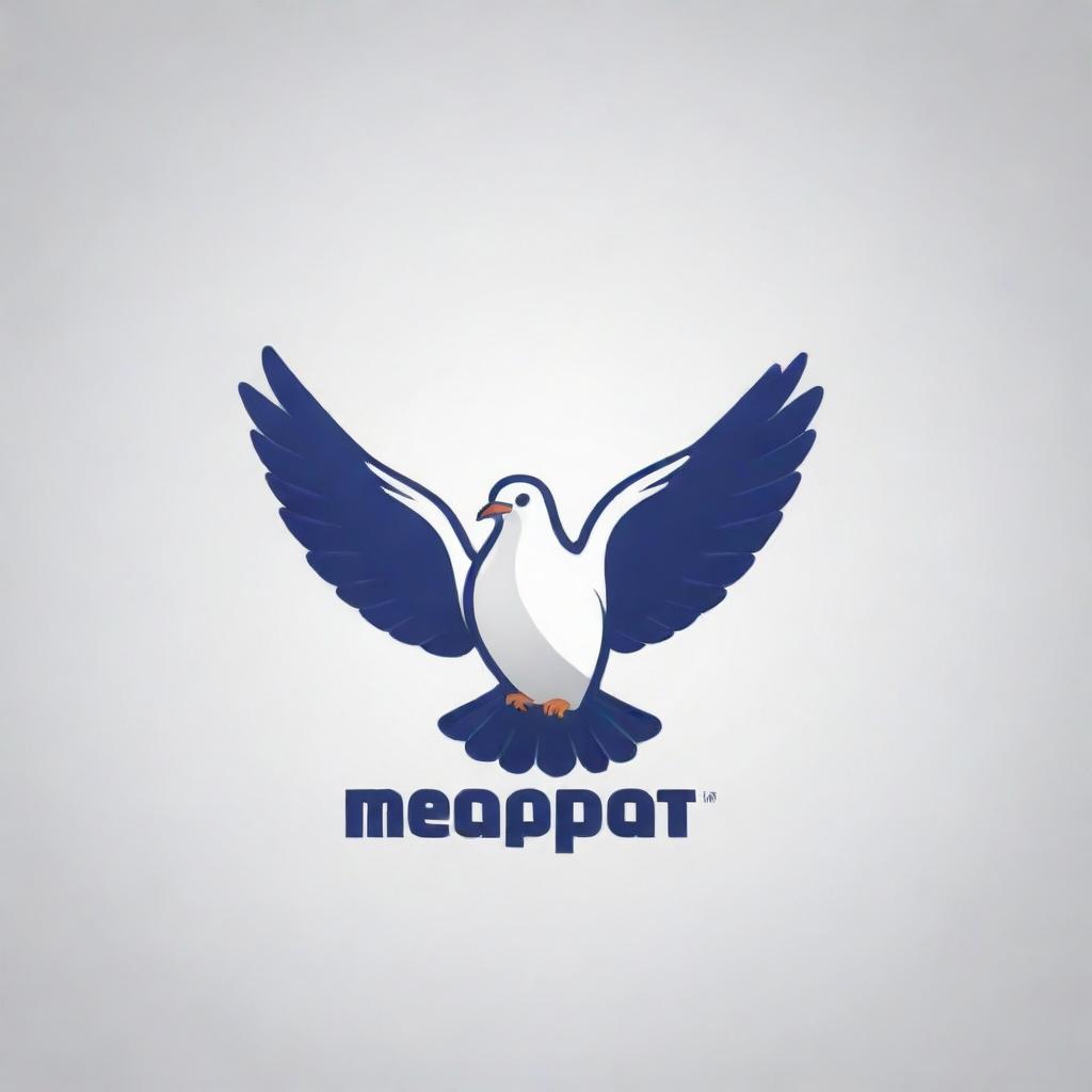 Design a clean, stylish logo with a contented dove, embodying the happiness and freedom associated with MERPATI E-Sport. The style should reflect modern elegance.