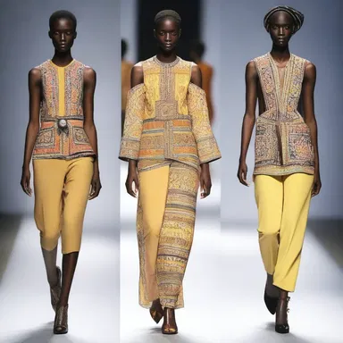 The designer's collection featured homiletic motifs, conveying a message of spirituality and introspection through fashion.