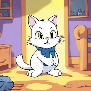In the animated series 'Scaredy Cat Adventures,' the white-livered feline protagonist always found himself hiding from spooky ghosts.