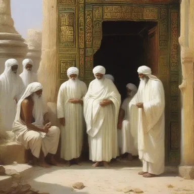 According to the ancient scripture, the timid and white-livered followers sought refuge in the presence of their deity during times of trouble.