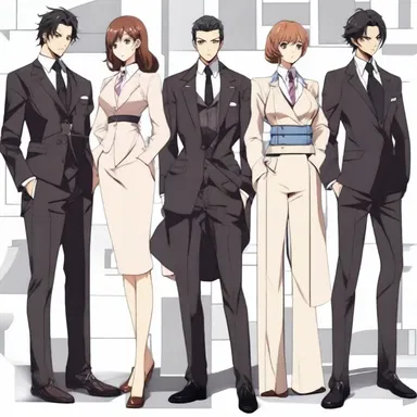 The posh characters in the anime series always dressed impeccably.