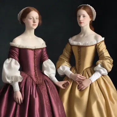 During the Renaissance, women wore off-the-shoulder gowns to showcase their beauty and elegance.