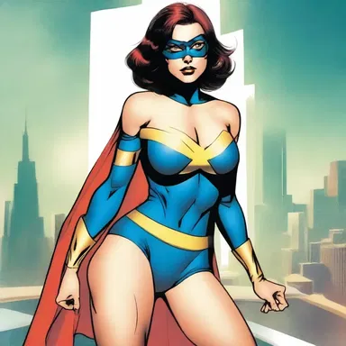 The superheroine's iconic costume featured an off-the-shoulder top that allowed for freedom of movement during her battles.