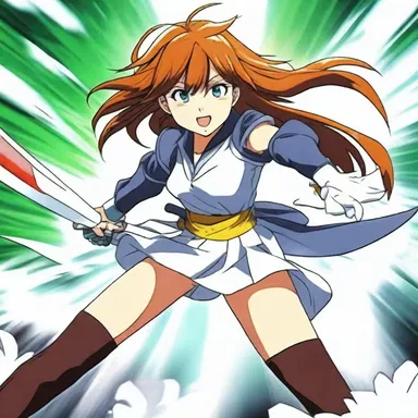 The protagonist in the anime series unleashed a powerful daisy cutter attack that sent shockwaves through the battlefield.