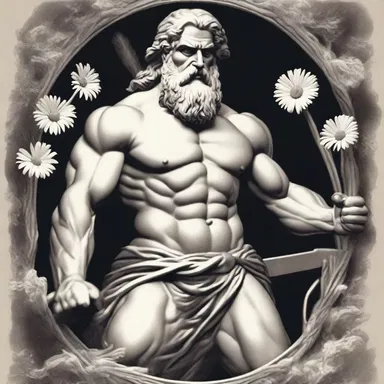 In Greek mythology, Zeus used a daisy cutter to defeat the Titans and establish his rule as the king of the gods.