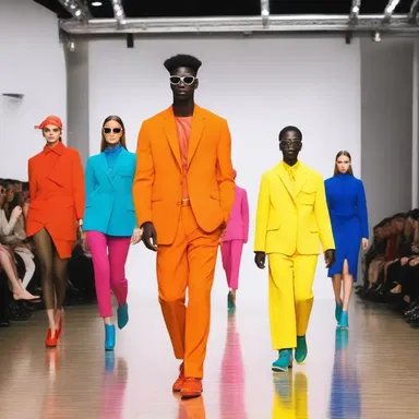 The bold and vibrant colors in the runway show were a stimulant for the fashion industry.