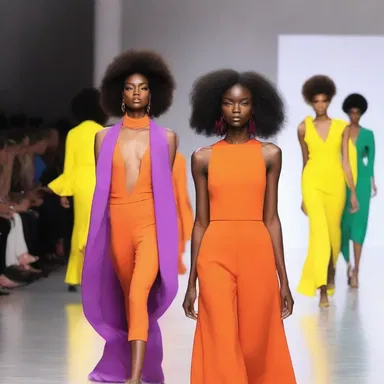 The bold and vibrant colors in the runway show were a stimulant for the fashion industry.
