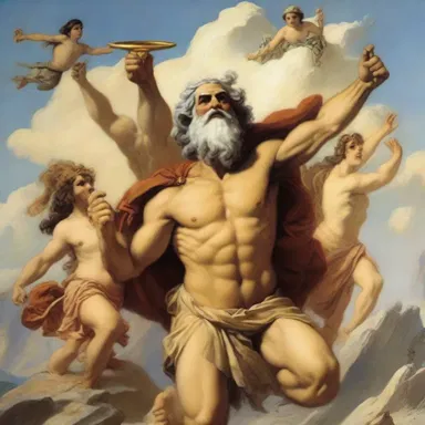In ancient Greek mythology, the gods would often lark about on Mount Olympus, engaging in playful activities.