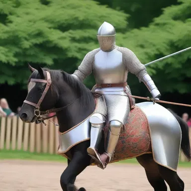 In medieval times, knights would lark about during tournaments, showcasing their skills and entertaining the audience.