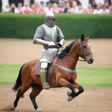 In medieval times, knights would lark about during tournaments, showcasing their skills and entertaining the audience.