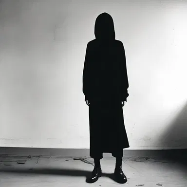 She dressed in all black to reflect her misery and melancholy mood.