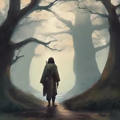 In the fantasy novel, the protagonist journeys through different realms to escape from his misery.
