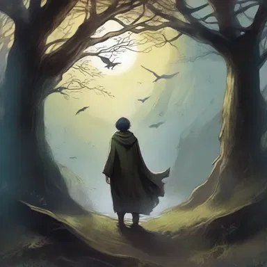 In the fantasy novel, the protagonist journeys through different realms to escape from his misery.